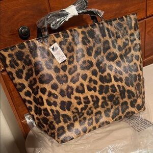 Chico's Brown and Black Animal Print Tote